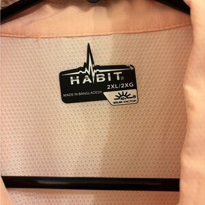 Men’s Habit Peach button down 2XL